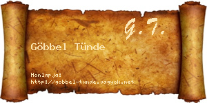 Göbbel Tünde névjegykártya